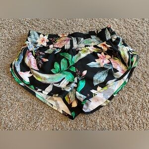 Hurley floral and black swim shorts